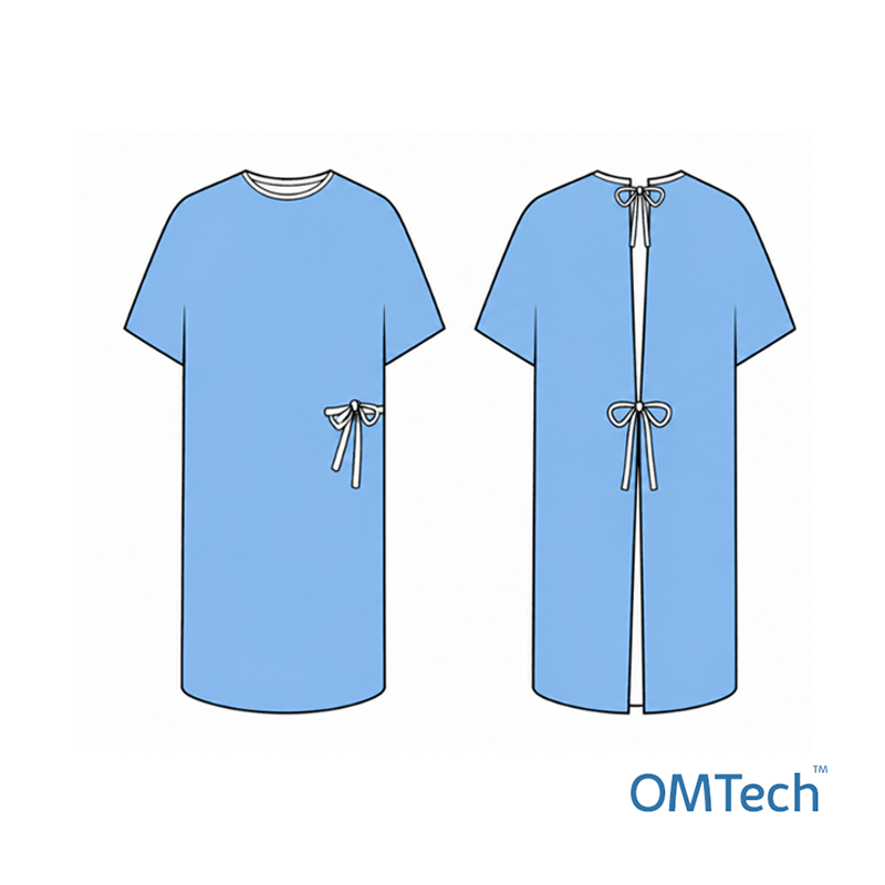 Сорочка медична OMTech™ з коротким рукавом (розмір 46-48 (M) (спандбонд - 30 г/м2), стерильна
